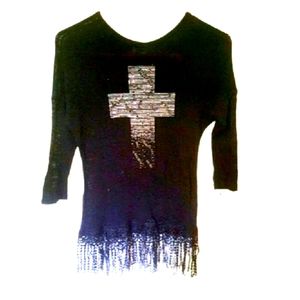 Day Trip Black Fring Blouse